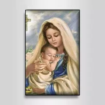 Алмазная картина Религия Полный дрель Мозаика Девы Марии Вышивка Алмазное искусство Домашний декор 20X30CM