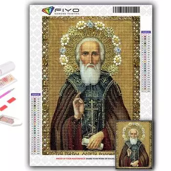 Алмазная картина Религия Вышивка Крестом Горный хрусталь Домашний декор Full Round 20X30CM