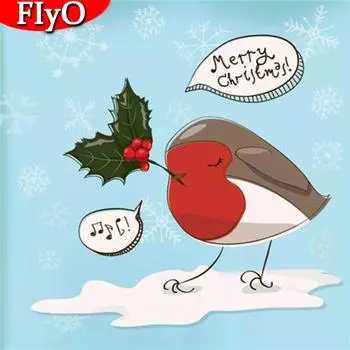 Алмазная картина Рождественская птица Картина горный хрусталь Алмазная вышивка Животное Мозаика Праздничный подарок Настенное искусство Full Round 30x30CM