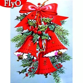 Алмазная картина Рождественский колокольчик вышивка крестиком Алмазная вышивка мультфильм ремесленная мозаика искусство декор со стразами для дома Full Round (20X30CM)