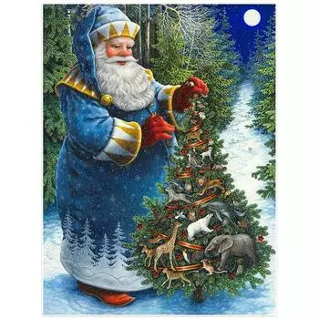 Алмазная картина Рождественское украшение дома Алмазная мозаика Вышивка крестом Алмазная вышивка 20X30CM