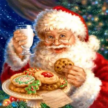 Алмазная картина Рождество, YEESAM ART Рождественские украшения Санта-Клаус 5D DIY Diamond Art