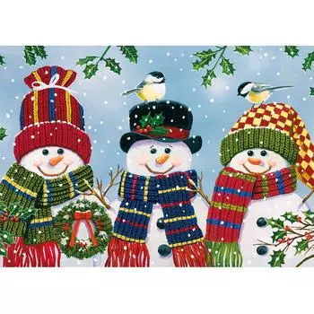 Алмазная картина Рождество, YEESAM ART Снеговик Рождественские украшения 5D DIY Алмазная картина Полная дрель