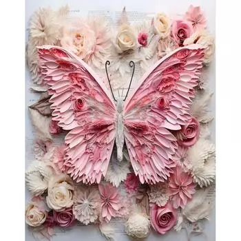 Алмазная картина розовая бабочка картина из стразов 5D алмазная вышивка животное вышивка крестом сделай сам подарок домашний декор Full Round 20x30CM