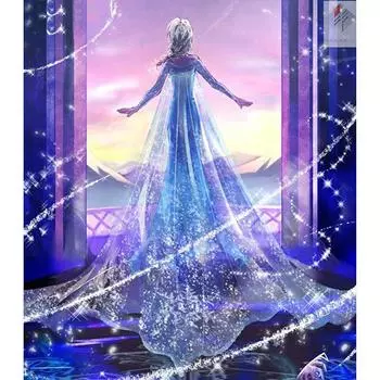 Алмазная картина Рукоделие Алмазная вышивка Алмазная картинаПринцесса, которая носит длинные юбки 20X30CM