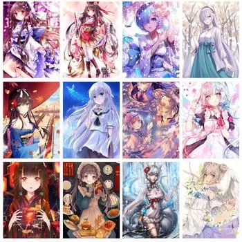 Алмазная картина с героями мультфильмов для девочек, Алмазная мозаика, вышивка, полная дрель, сделай сам, вышивка крестиком, детское украшение для дома 20X30CM красный