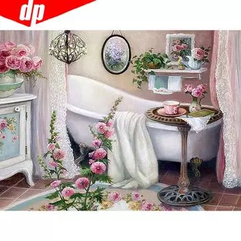 Алмазная картина с круглыми камнями, пейзажные картины со стразами, новая алмазная вышивка 20X30