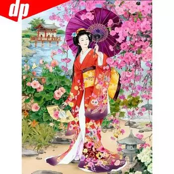 Алмазная картина с круглыми камнями. Портретное украшение для дома. Алмазная вышивка. Полное изображение. 20X30