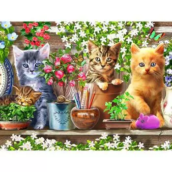 Алмазная картина с животными, полная круглая рукоделие, вышивка крестом, Алмазная вышивка 20X30CM