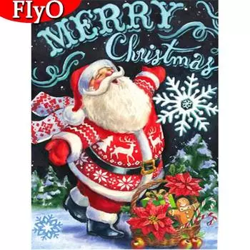 Алмазная картина Санта-Клаус вышивка крестом Новое поступление 5D DIY Алмазная вышивка мультфильм ремесло рождественские украшения Full Round (20X30CM)