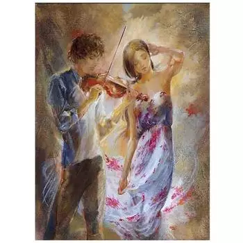 Алмазная картина, скрипка, пейзаж для мальчика и девочки, музыкальное хобби, вышивка крестом со стразами 20X30CM