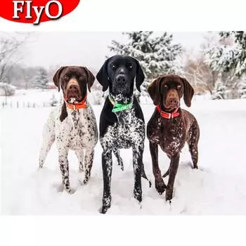 Алмазная картина собака вышивка крестиком полная квадратная рукоделие искусство 5D Алмазная вышивка животных мозаика зимнее украшение дома Full Round (20X30CM)