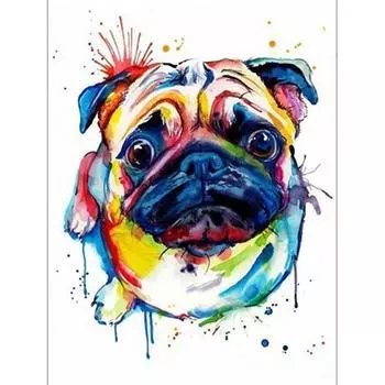 Алмазная картина Собака Животное Алмазная вышивка Продажа Горный хрусталь Картина 5d Алмазная мозаика 20X30CM