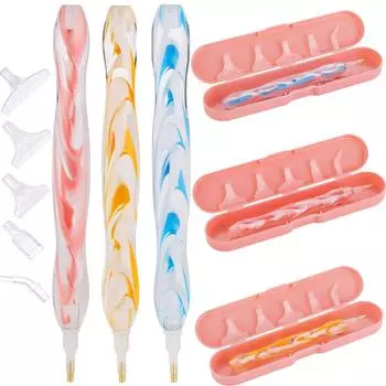 Алмазная картина точечная дрель ручка инструмент 5D смола кристалл ручки с коробкой вышивка крестом алмазная вышивка DIY ремесло художественные аксессуары синий