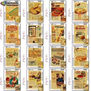 Алмазная картина Вкусная еда Плакат Вышивка Крестом Горный хрусталь Домашний декор Full Round 20X30CM