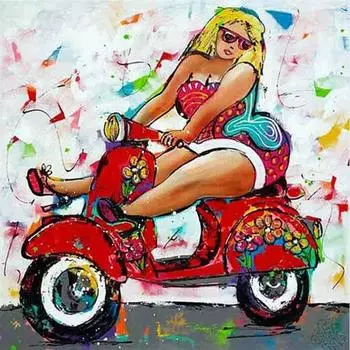 Алмазная картина Вышивка крестиком Алмазная круглая дрель Алмазная вышивка 30X30CM