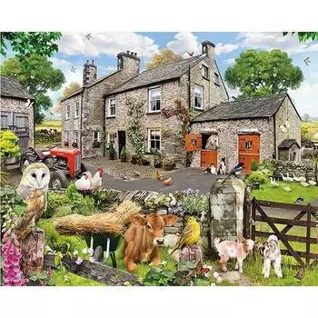 Алмазная картина Вышивка крестиком Алмазные животные и каменный дом Мозаика Рукоделие Алмазная вышивка 20X30CM