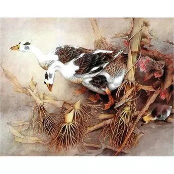 Алмазная картина Вышивка крестом Алмазная вышивка Животный Гусь 20X30CM