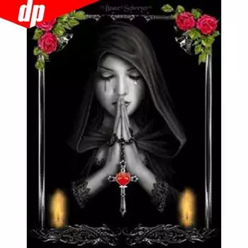 Алмазная картина. Вышивка крестом. Иконы. Полный круглый алмаз. Вышивка. 20X30