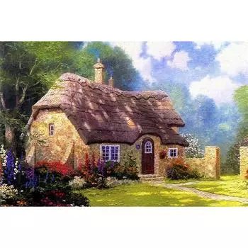 Алмазная картина Вышивка крестом Сельский дом Алмазная мозаика Пейзажная вышивка 20X30CM