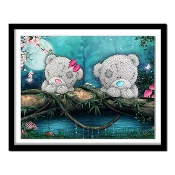 Алмазная картина Вышивка Мультфильмы 5d Diy Алмазная картина Полный круглый алмазный рисунок 20X30CM