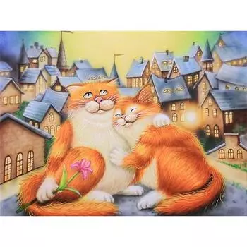 Алмазная картина, вышивка крестиком, алмазная вышивка двумя близкими кошками, иконы, алмазная вышивка, рождественские украшения 20X30CM