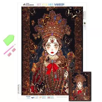 Алмазная картина, вышивка крестиком, квадратная/круглая Алмазная вышивка, мозаика принцессы, персонаж, подарок ручной работы, настенное искусство Full Round 20X30CM
