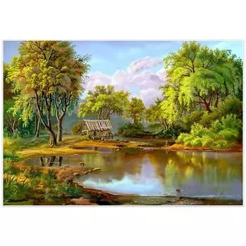 Алмазная картина, вышивка крестиком, пейзаж, сделай сам, Алмазная мозаика, картина со стразами, Алмазная вышивка, ручная работа, домашний декор 20X30CM