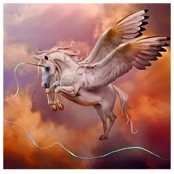Алмазная картина, вышивка крестиком, полная круглая Алмазная вышивка, мозаика «Пегас», картины, стразы 30x30CM