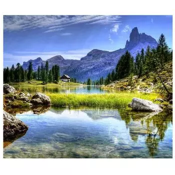 Алмазная картина, вышивка крестиком, природные пейзажи, Алмазная мозаика, круглая полная вышивка стразами 20X30CM