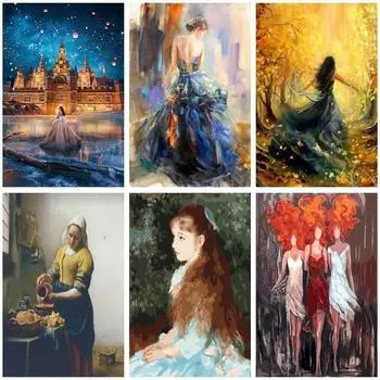 Алмазная картина, вышивка крестиком, ремесло, полная дрель, Алмазная вышивка, полный комплект, мозаика со стразами, подарок, художественное украшение дома Full Round 20x25CM