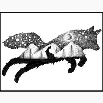 Алмазная картина, вышивка крестиком, волк, медведь, олень, животное, ручная работа, 5D Diy, Алмазная вышивка, стразы, мозаика, домашний декор, подарок 20X30CM