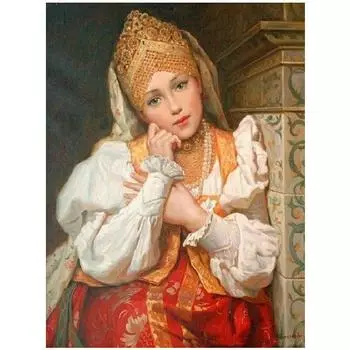 Алмазная картина, вышивка крестиком, женский портрет, стразы, полная круглая Алмазная вышивка, декор для комнаты 20X30CM