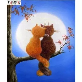 Алмазная картина, вышивка крестиком, животные, любители кошек, узоры, Алмазная мозаика, картина из стразов, настенный художественный декор, подарки 20X30CM