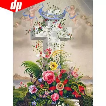Алмазная картина, вышивка крестом, Алмазная мозаика, цветок, Алмазная вышивка, горный хрусталь, картина 20X30CM