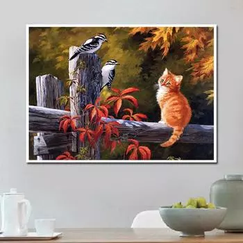 Алмазная картина, вышивка крестом, Алмазная вышивка, олень, стразы, животное, рукоделие, свадебный декор 20X30CM