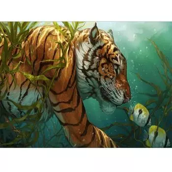 Алмазная картина, вышивка крестом, Алмазная вышивка, тигр, животные, картина, Алмазная мозаика, домашний декор 20X30CM
