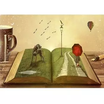 Алмазная картина, вышивка крестом, книга, украшение стола, 5D, полная круглая вышивка, мозаика, ремесла 20X30CM