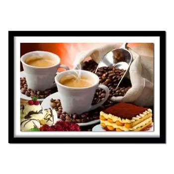 Алмазная картина, вышивка крестом, кофе, алмазная картина, хрустальные стразы, алмазная вышивка, кофе 20X30CM