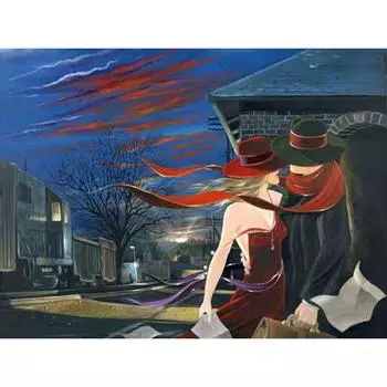 Алмазная картина, вышивка крестом, полная круглая дрель, рандеву, пара, алмазная вышивка 20X30CM