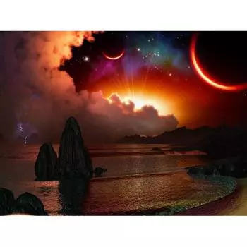 Алмазная картина, вышивка крестом, рукоделие, Алмазная вышивка, картина, пейзаж с закатом, узор, ремесла 20X30CM