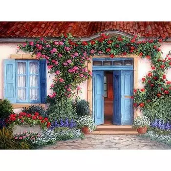 Алмазная картина, вышивка крестом, живописный сад, Алмазная мозаика, вышивка животных 20X30CM