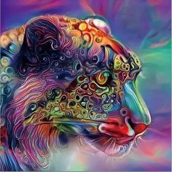 Алмазная картина, вышивка, леопардовое животное, вышивка крестиком, дикие животные, пейзаж, стразы, ручная работа 30x30CM