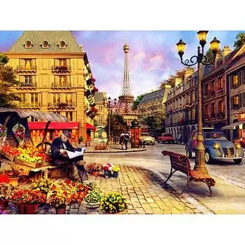 Алмазная картина, вышивка, уличный угол, пейзаж, стразы, картина, вышивка крестиком, домашний декор 20X30CM