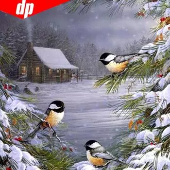 Алмазная картина Живописная полная круглая мозаика На открытом воздухе 5D DIY Алмазная вышивка 30x30CM