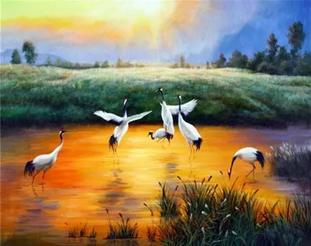 Алмазная картина Животное 5D Алмазная картина Полная дрель Вышивка крестиком Алмазная картина Полная дрель Круглая 15*20cm