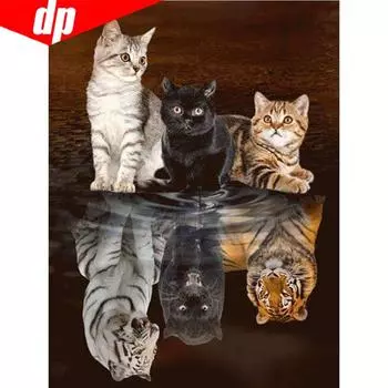 Алмазная картина животное кошка 5D DIY мозаика Алмазная вышивка продажа стразы 20X30CM