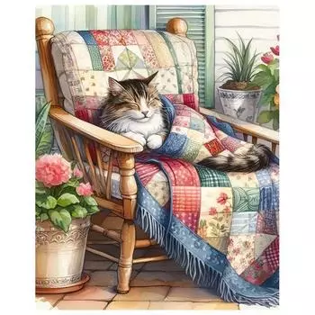 Алмазная картина животное кошка мозаика картина стразы полный квадрат круглый 5D DIY вышивка декор для дома Full Round 20x30CM