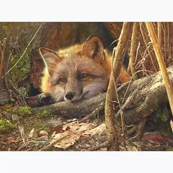 Алмазная картина животное лиса полная алмазная вышивка узор стразы Алмазная мозаика рукоделие 20X30CM