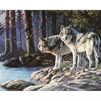 Алмазная картина животное вышивка крестиком Алмазная вышивка волк Алмазная мозаика комплект искусство 20X30CM